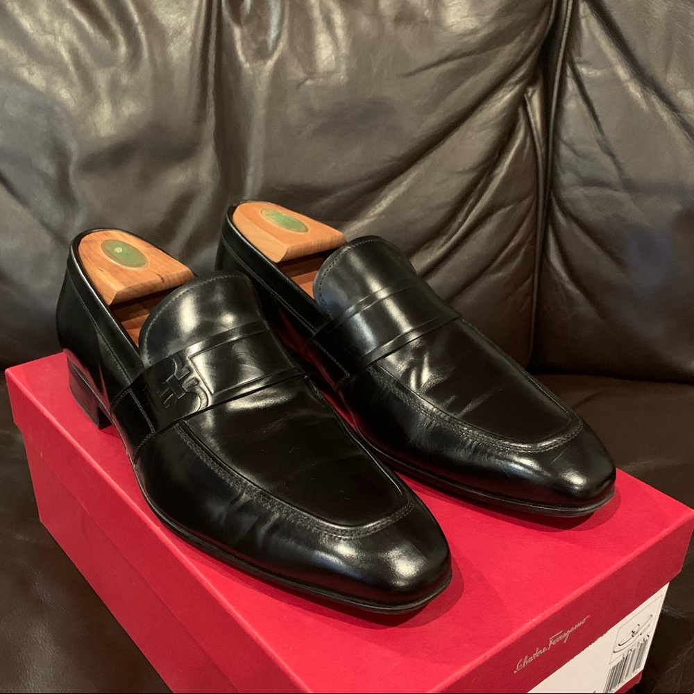 SALVATORE FERRAGAMO Calfskin Loafers *Sold*